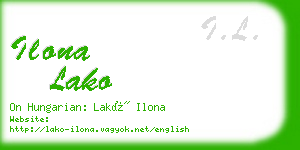 ilona lako business card